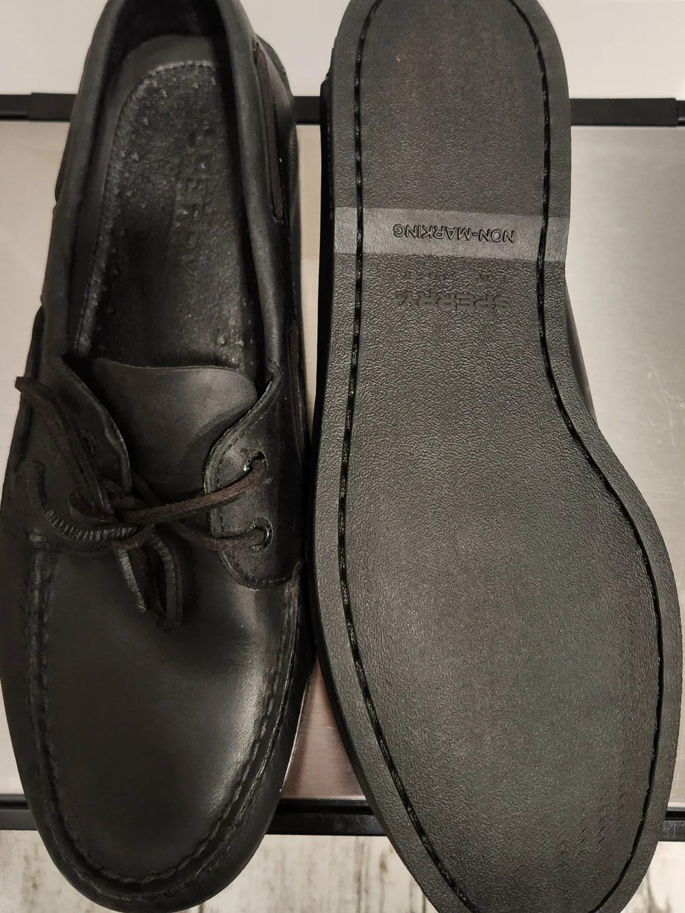 Sperry Men's Black Boat Shoes – Size 13 – Like New